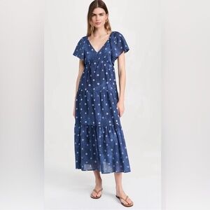 Madewell Devyn Shibori Blue Dress